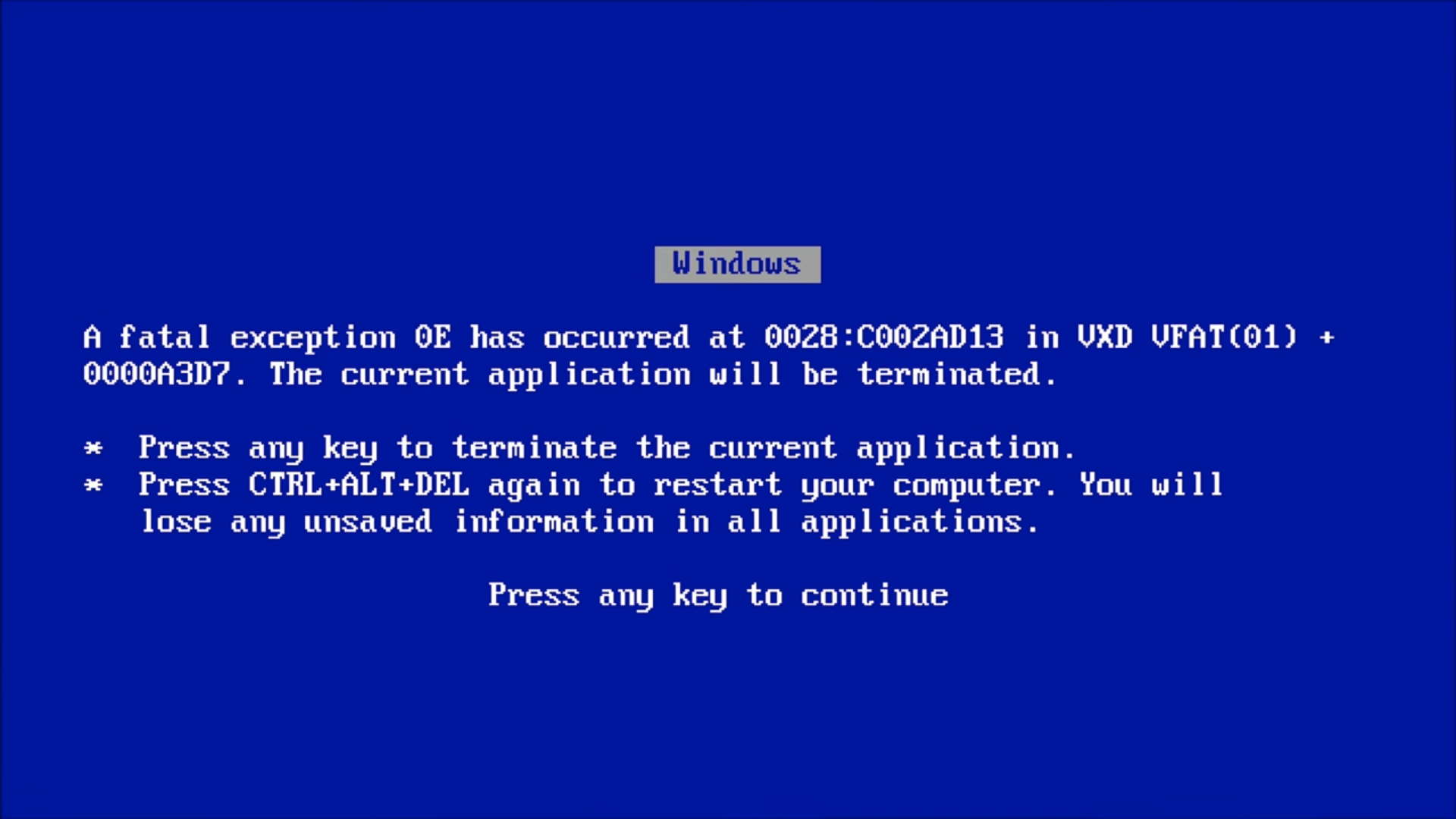 Windows Blue Screen (BSOD) Evolution — Martin Nobel